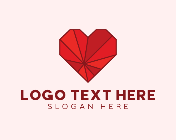 Lux Ruby Geometric Heart